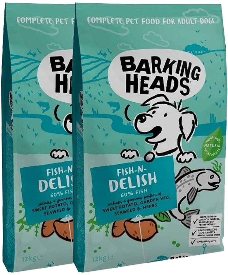 BarkingHeads Barking Heads Fish-n-Delish 2 x 12 kg