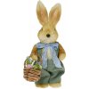 Slamený ZAJAC S KOšíKOM 13x13x28cm