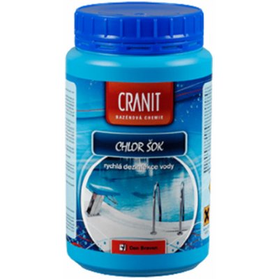 Den Braven Chlor Cranit Cranit Chlor šok - rychlá dezinfekce vody, dóza, 1 kg | cena za ks