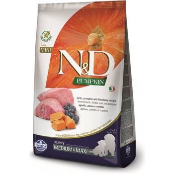 N&D dog Grain Free PUMPKIN Puppy Medium & maxi lamb & blueberry 12 kg