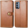 PROTEMIO 33356 LEATHER BUCKLE Peňaženkový obal OnePlus Nord N200 5G hnedý