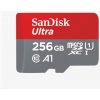 SanDisk MicroSDXC karta 256GB Ultra (100MB/s, Class 10, Android) + adaptér SDSQUNR-256G-GN6TA