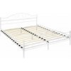tectake 404518 kovová posteľ dvojlôžková romance vrátane lamelových roštov - 200 x 180 cm, biela/biela