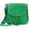 Mondo Italia Kožená kabelka na rameno 1147 zelená Zelená