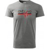 Cycling ekg - Klasické pánske tričko vyššej gramáže - 4XL ( Tmavosivý melír )
