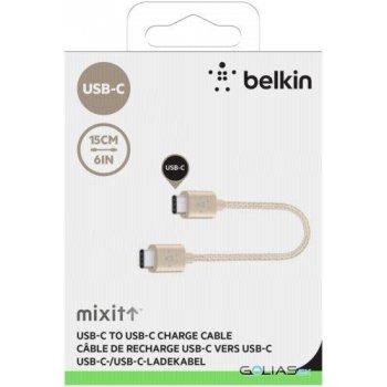 Belkin F2CU041bt06INGD USB-C, 15cm, zlatý