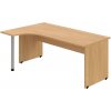 OFFICE PRO s.r.o. HOBIS kancelársky stôl pracovný tvarový, ergo pravý - GE 1800 P, dub