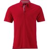 James & Nicholson Polokošile JN 716 v krojovém vzhledu, pánská, krátký rukáv COT020716r0713-red/red whi 3XL Červená/bílá