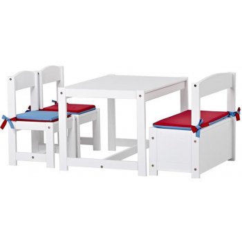 HoppeK detský nábytok z masívu v zostave Butterfly BF 000 detský nábytok 2  stoličky stôl lavice od 201,49 € - Heureka.sk
