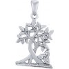 Silvego Strieborný prívesok strom života Triquetra PRM14449P