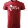 DRAGOWA krátke tričko spartan army, červená 160g/m2 - XL