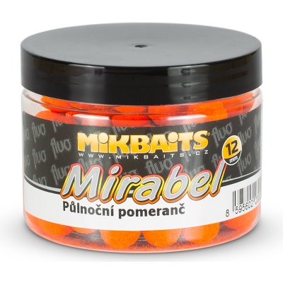 Mikbaits Mirabel Fluo boilie 150ml - Polnočný pomaranč 12mm