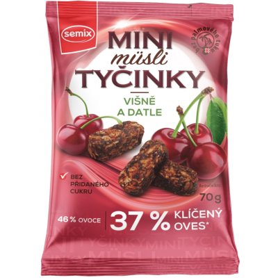SEMIX Mini müsli tyčinky višne a datle 70 g