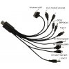 AppleMix Nabíjací kábel 10v1 - USB-A / USB-C / Micro USB a ďalšie - 20 cm - čierny