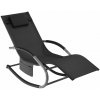 tectake 406170 záhradné lehátko taya, ergonomické, hojdacia funkcia - čierna, za kus