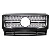 KITT Front Grille Suitable for Mercedes G-Class W463 (1990-2012) G65 Design Piano Black Chrome Frame