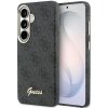 Guess PU 4G Script Metal Logo Magnetic Zadný Kryt na Samsung Galaxy S26 Black GUHMS26S5P4FWMSK