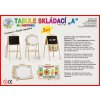 Česká výroba Tabuľa skladacia A 5v1 drevo 45x90x37cm magnetická v krabici