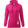Zamilovaná mačka spredu - Mikina dámska trendy zipper s kapucňou - M ( Purpurová )