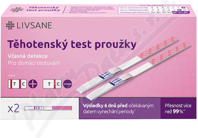 Livsane Test těhotenský CZ včasný proužky 2 ks od 2,52 € - Heureka.sk