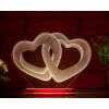 Beling 3D lampa, spojené Valentínske srdcia, 7 farebná ZZ8P5