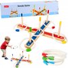 Lean Toys Rodinná hra na zručnosť – Hádzanie drevených krúžkov