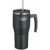 Thermos Refreshing termohrnček s madlom a slamkou 850 ml matne čierna