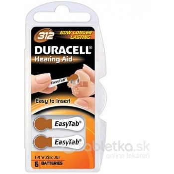 Duracell HA 312 EASYTAB 6 ks 96091463