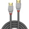 LINDY HDMI prepojovací kábel Zástrčka HDMI-A, Zástrčka HDMI-A 3.00 m sivá 37873 4K UHD HDMI kábel; 37873
