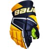 Hokejové rukavice Bauer Vapor 3X Navy/Gold Junior 11 palcov