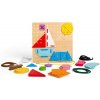 Bigjigs Toys Dřevěná šněrovací hra Geometrické tvary