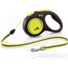 Vodítko Flexi Neon lanko S 5m žlté (do 12kg)