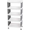 Regál MagicHome Rolly, plastový, 5 políc, 49x29x97 cm, na kolieskach