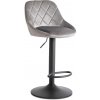 JAKS Barová stolička šedá velúr Eda