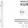 FT - MADLO kód K31 25x25 mm UN ks Rozteč madla: 210 mm, Dĺžka: 400 mm, Rozmer profilu madla: 25x25 mm BIM - biela matná (FBO)