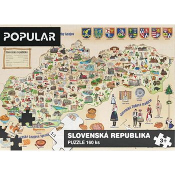 Popular Mapa Slovenska 160 dielov