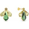 Náušnice zelené sa Swarovski Elements Falena KDFG47313ERLG Erinite