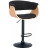 Design-Shop Barová stolička Vestal - látka, drevo natura - Čierna