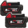 MILWAUKEE M18 B5 SET Akumulátorov 18V 5,0Ah 4932451242