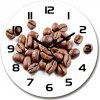 Sklenené nástenné hodiny okrúhle Zrnká kávy fi 30 cm