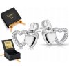 STRIEBORNÉ NÁUŠNICE SRDIEČKA SKRUTKOVACIE PUZETKY 925 GRAVÍR