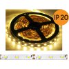 LED šnúra 5050 ECO IP20 teplé biele svetlo 300 diód 5m biely substrát.