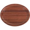 Tác dřevěný protiskluzový, oválný 260x200x13 mm | CONTACTO, 3503/260 mahagon