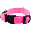 Svietiaci LED obojok nastaviteľný pre psov a mačky, Collar, ružový