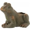 J-Line by Jolipa Zelená antik vonkajšia dekorácia žába Antiqou - 35*26*27 cm - J-Line by Jolipa