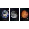 Curiscope Plagáty Zem, Mesiac a Mars pre rozšírenú realitu