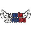 Slovensko nálepka (Fandím Slovensku) - rôzne rozmery - SKLADOM
