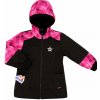 Detská softshellová bunda Rockino čierno-ružová – vetruodolná bunda pre deti Farba: čierno-ružová, Veľkosť: 86