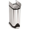 SIMPLEHUMAN Pedálový odpadkový kôš - 30 l, butterfly veko, brúsená nerezová oceľ CW1824