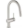Grohe Minta - Drezová batéria s výsuvnou spŕškou, supersteel - 32321DC2